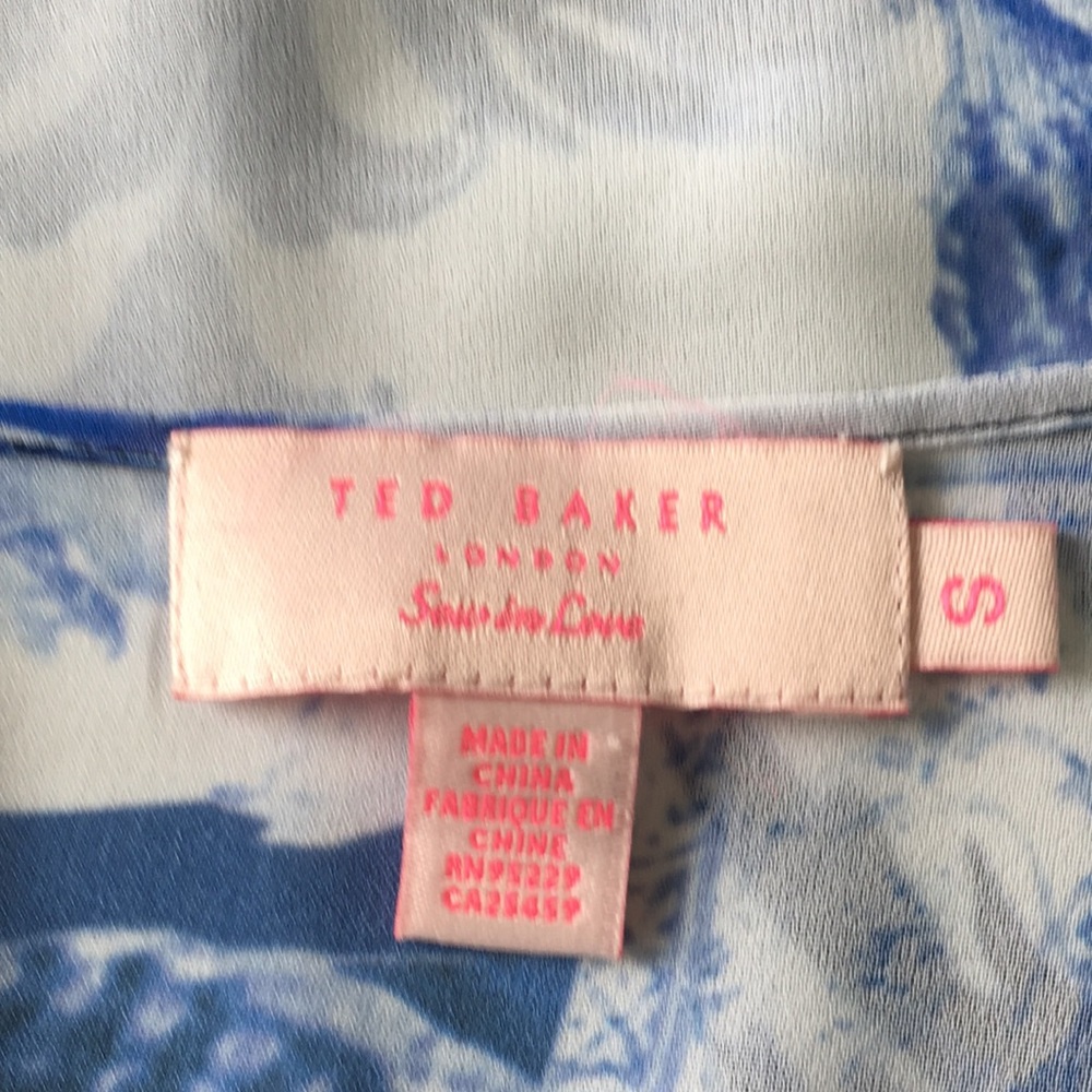 TED BAKER Shadow Print Blue kimono Jacket - Picture 7 of 11
